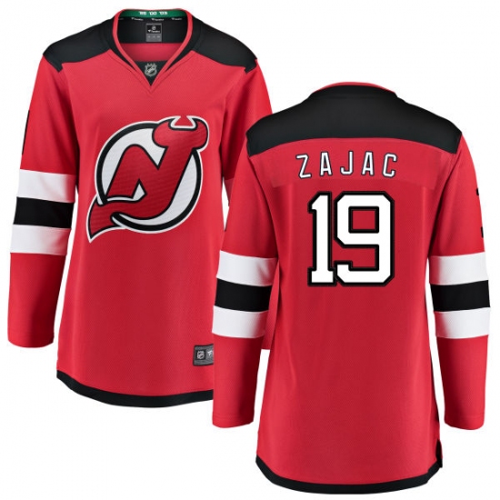 Women's New Jersey Devils #19 Travis Zajac Fanatics Branded Red Home Breakaway NHL Jersey - Ujersey