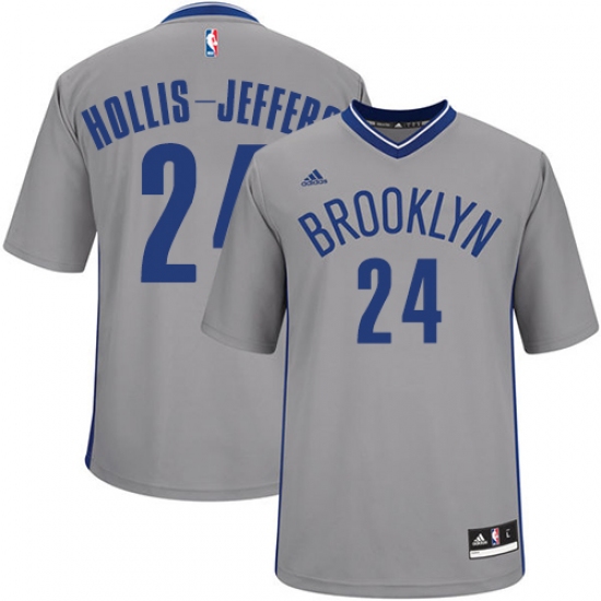 Men's Adidas Brooklyn Nets #24 Rondae Hollis-Jefferson Authentic Gray Alternate NBA Jersey - Ujersey