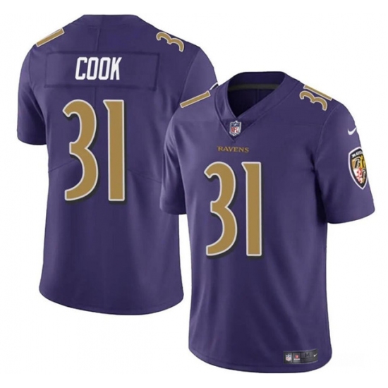 Youth Baltimore Ravens #31 Dalvin Cook Purple Stitched Jersey - Ujersey