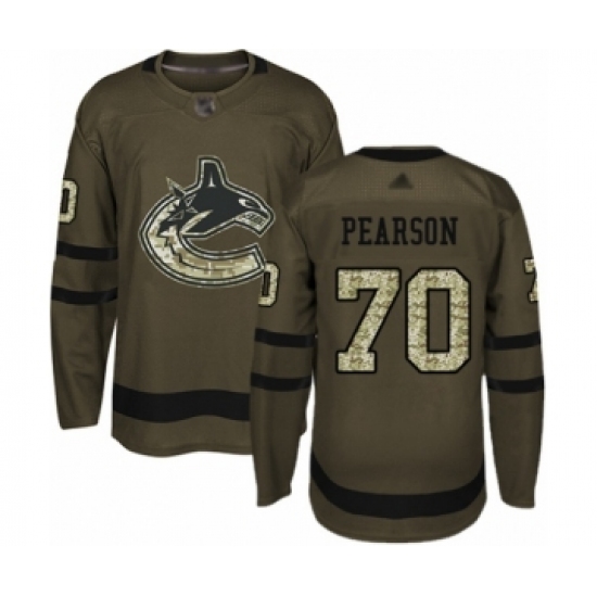 Men's Vancouver Canucks #70 Tanner Pearson Authentic Green Salute to Service Hockey Jersey - Ujersey