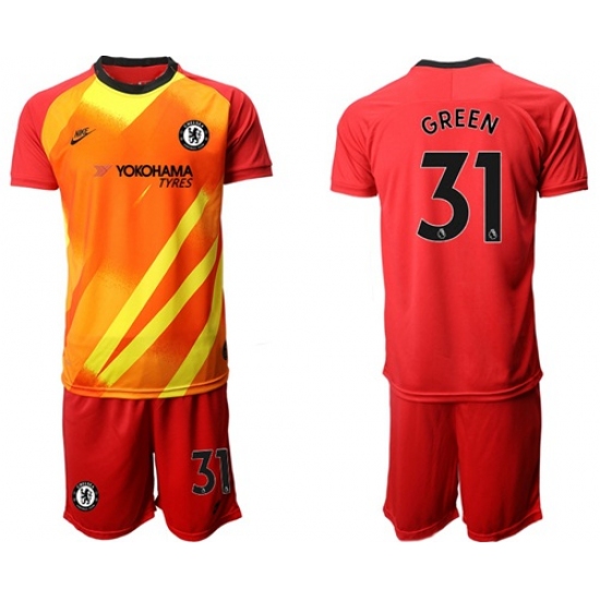 Chelsea #31 Green Red Goalkeeper Soccer Club Jersey