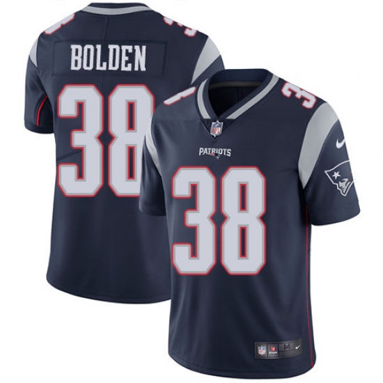 Youth Nike New England Patriots #38 Brandon Bolden Navy Blue Team Color Vapor Untouchable Limited Player NFL Jersey - Ujersey