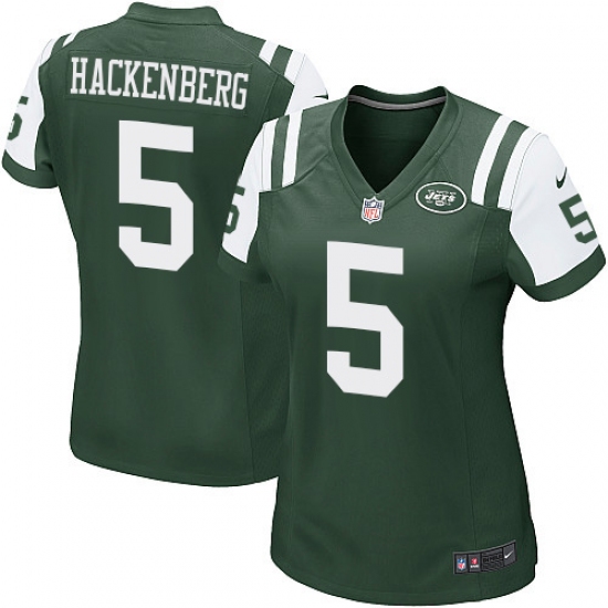 Women's Nike New York Jets #5 Christian Hackenberg Game Green Team Color NFL Jersey - Ujersey