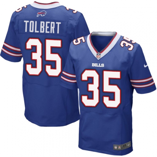 Men's Nike Buffalo Bills #35 Mike Tolbert Elite Royal Blue Team Color NFL Jersey - Ujersey