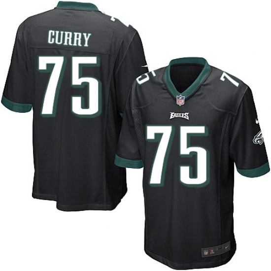 Men's Nike Philadelphia Eagles #75 Vinny Curry Game Black Alternate NFL Jersey - Ujersey
