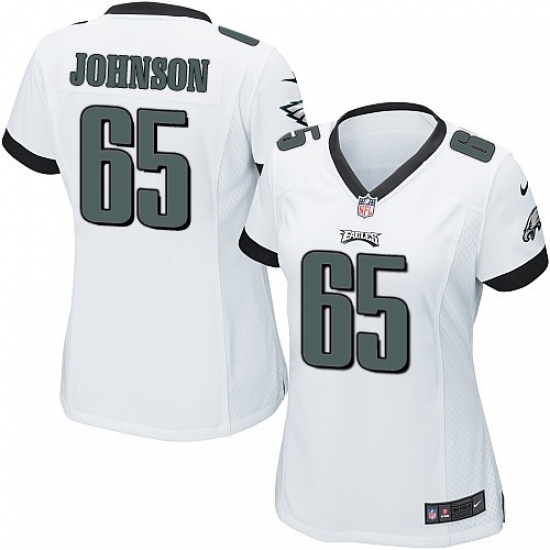Women's Nike Philadelphia Eagles #65 Lane Johnson Game White NFL Jersey - Ujersey
