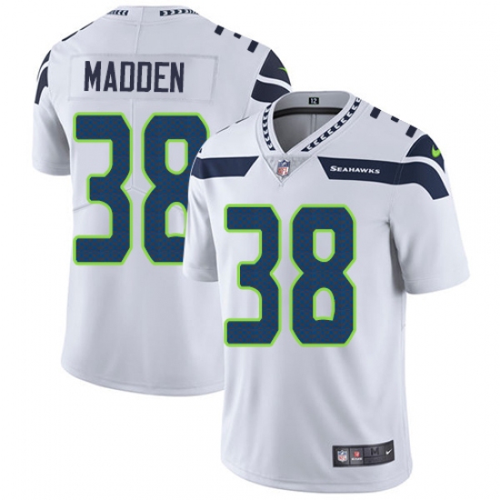 Youth Nike Seattle Seahawks #38 Tre Madden White Vapor Untouchable Limited Player NFL Jersey - Ujersey