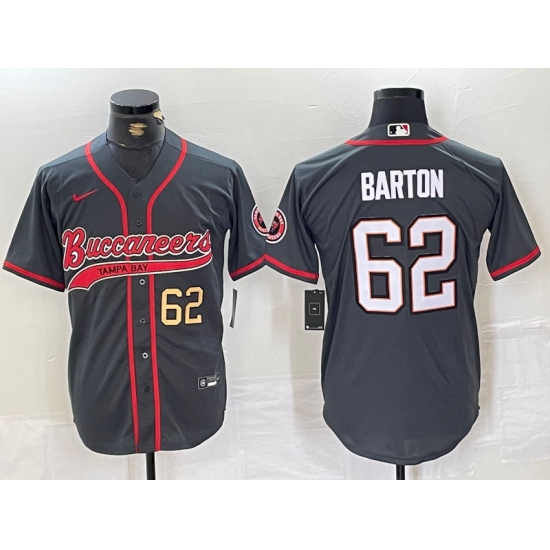 Men's Tampa Bay Buccaneers #62 Graham Barton Grey Cool Base Stitched Baseball Jerseys - Ujersey