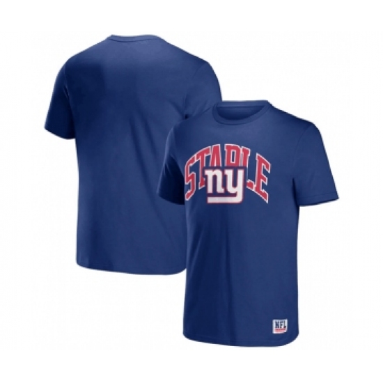 Men's New York Giants x Staple Blue Logo Lockup T-Shirt - Ujersey NHL