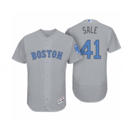 Men's Boston Red Sox #41 Chris Sale Gray 2017 Fathers Day Flex Base Jersey