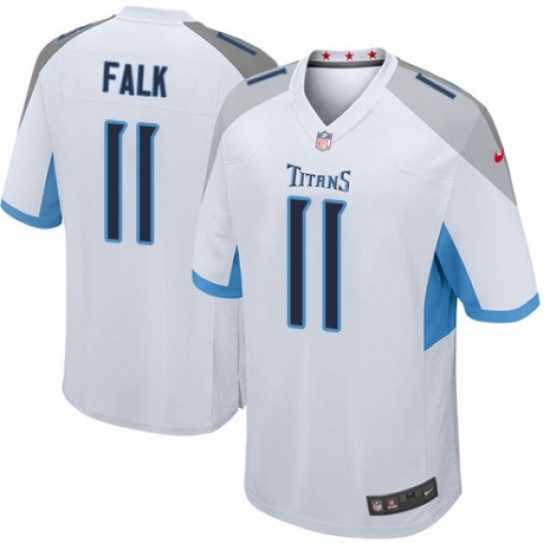 Men's Nike Tennessee Titans #11 Luke Falk Game White NFL Jersey - Ujersey