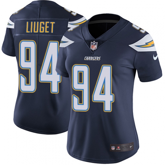 Women's Nike Los Angeles Chargers #94 Corey Liuget Navy Blue Team Color Vapor Untouchable Limited Player NFL Jersey - Ujersey