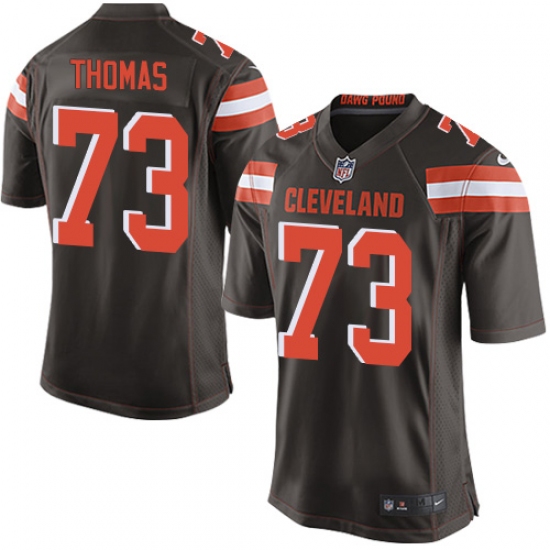 Men's Nike Cleveland Browns #73 Joe Thomas Game Brown Team Color NFL Jersey - Ujersey