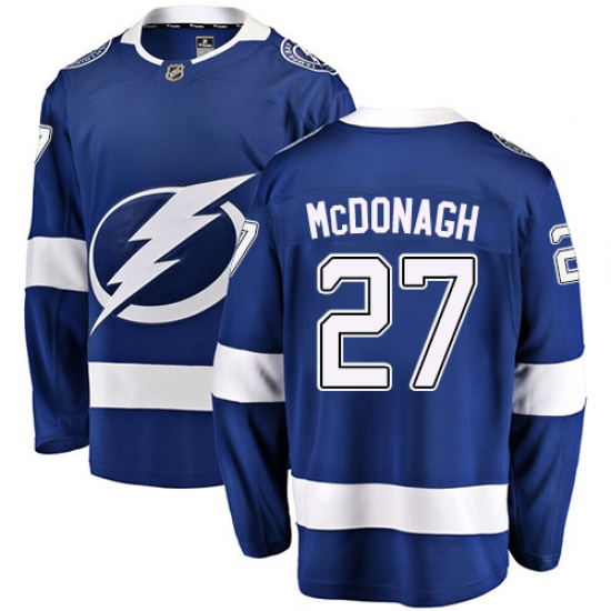 Youth Tampa Bay Lightning #27 Ryan McDonagh Fanatics Branded Royal Blue Home Breakaway NHL Jersey - Ujersey