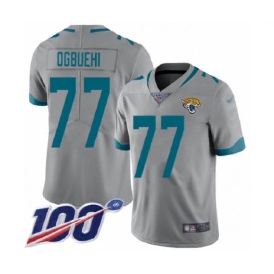 Youth Jacksonville Jaguars #77 Cedric Ogbuehi Silver Inverted Legend Limited 100th Season Football Jersey - Ujersey