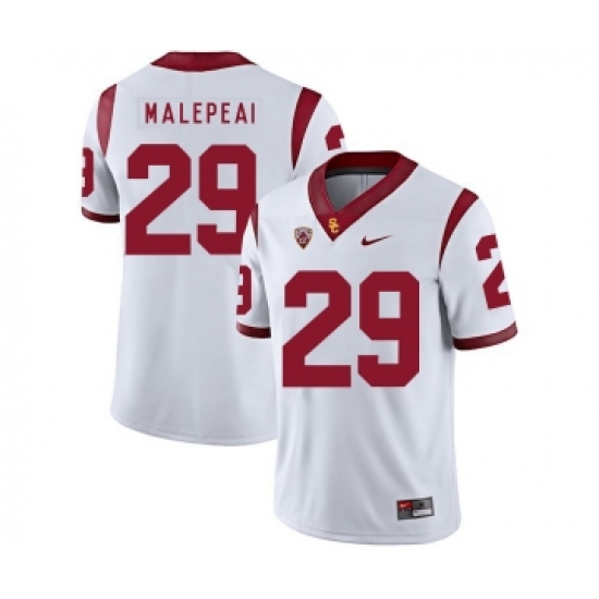 USC Trojans 29 Vavae Malepeai White College Football Jersey - Ujersey
