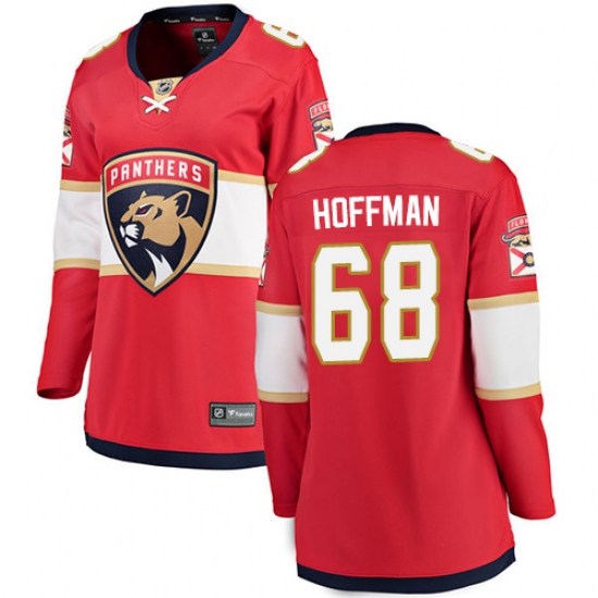 Women's Florida Panthers #68 Mike Hoffman Authentic Red Home Fanatics Branded Breakaway NHL Jersey - Ujersey