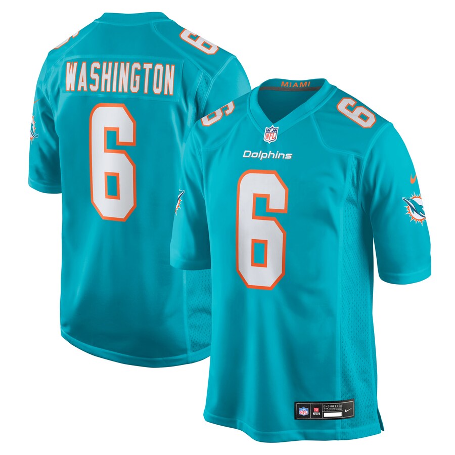 Men's Miami Dolphins Malik Washington Nike Aqua Team Game Jersey - Ujersey