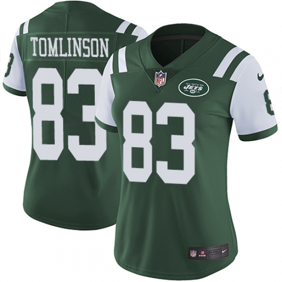 Women's Nike New York Jets #83 Eric Tomlinson Green Team Color Vapor Untouchable Limited Player NFL Jersey - Ujersey