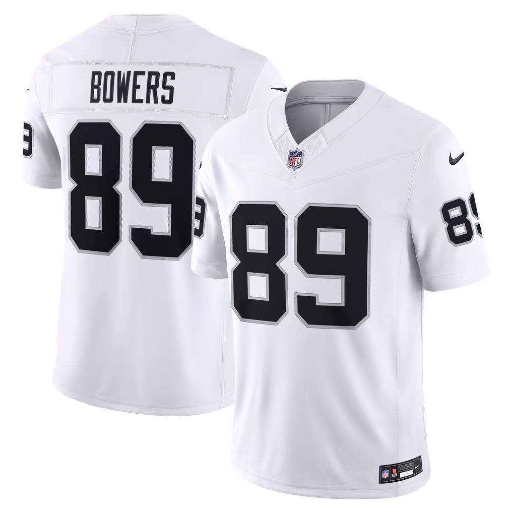 Men's Las Vegas Raiders Brock Bowers Nike White Vapor F.U.S.E. Stitched Limited Jersey - Ujersey