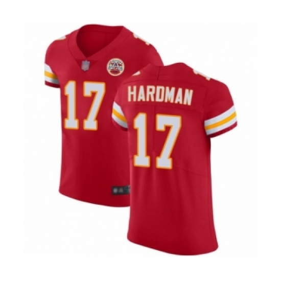 Men's Kansas City Chiefs #17 Mecole Hardman Red Team Color Vapor Untouchable Elite Player Football Jersey - Ujersey