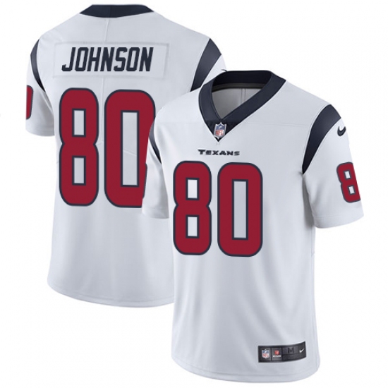 Youth Nike Houston Texans #80 Andre Johnson Elite White NFL Jersey - Ujersey