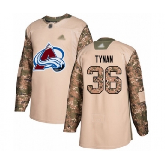 Men's Colorado Avalanche #36 T.J. Tynan Authentic Camo Veterans Day Practice Hockey Jersey - Ujersey