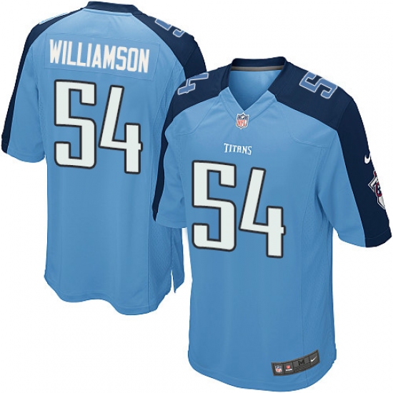 Men's Nike Tennessee Titans #54 Avery Williamson Game Light Blue Team Color NFL Jersey - Ujersey