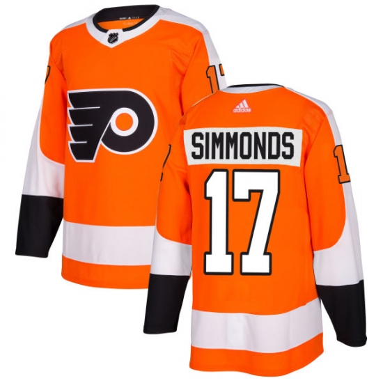 Youth Adidas Philadelphia Flyers #17 Wayne Simmonds Premier Orange Home NHL Jersey - Ujersey