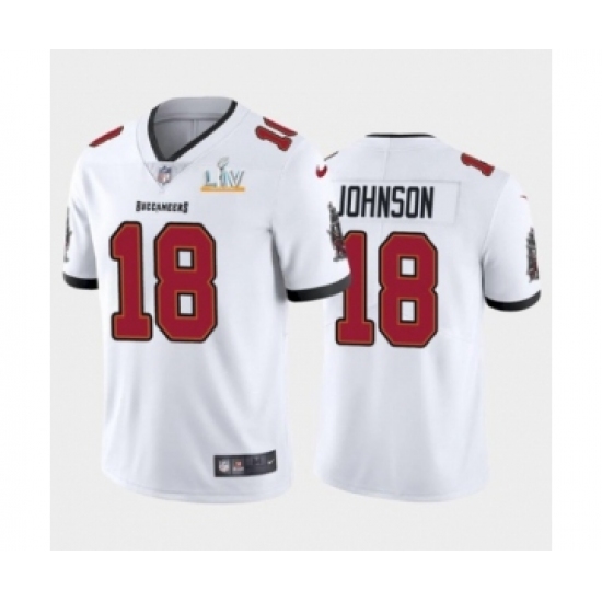 Women's  Tampa Bay Buccaneers #18 Tyler Johnson White 2021 Super Bowl LV Jersey - Ujersey