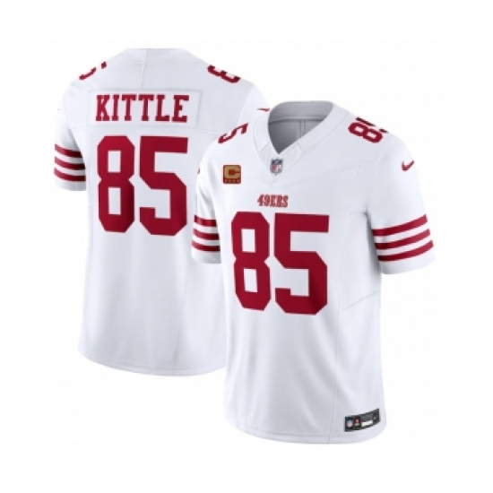 Men's Nike San Francisco 49ers #85 George Kittle White 2023 F.U.S.E. 1-Star C Vapor Untouchable Limited Football Stitched Jersey - Ujersey