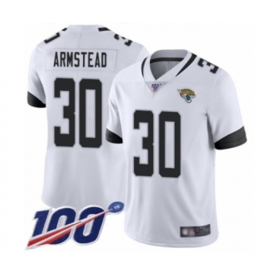 Men's Jacksonville Jaguars #30 Ryquell Armstead White Vapor Untouchable Limited Player 100th Season Football Jersey - Ujersey
