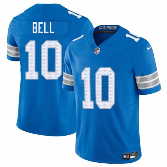 Men's Detroit Lions #10 Ronnie Bell Blue 2025 F.U.S.E. Vapor Limited Football Stitched Jersey - Ujersey