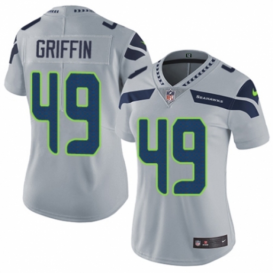 Women's Nike Seattle Seahawks #49 Shaquem Griffin Grey Alternate Vapor Untouchable Limited Player NFL Jersey - Ujersey
