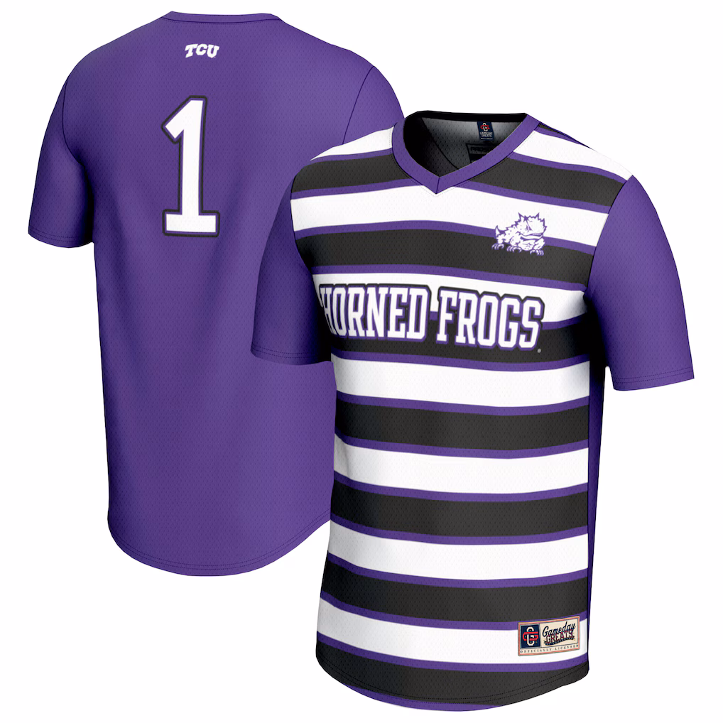 Unisex GameDay Greats #1 Purple TCU Horned Frogs Lightweight Soccer Fashion Jersey