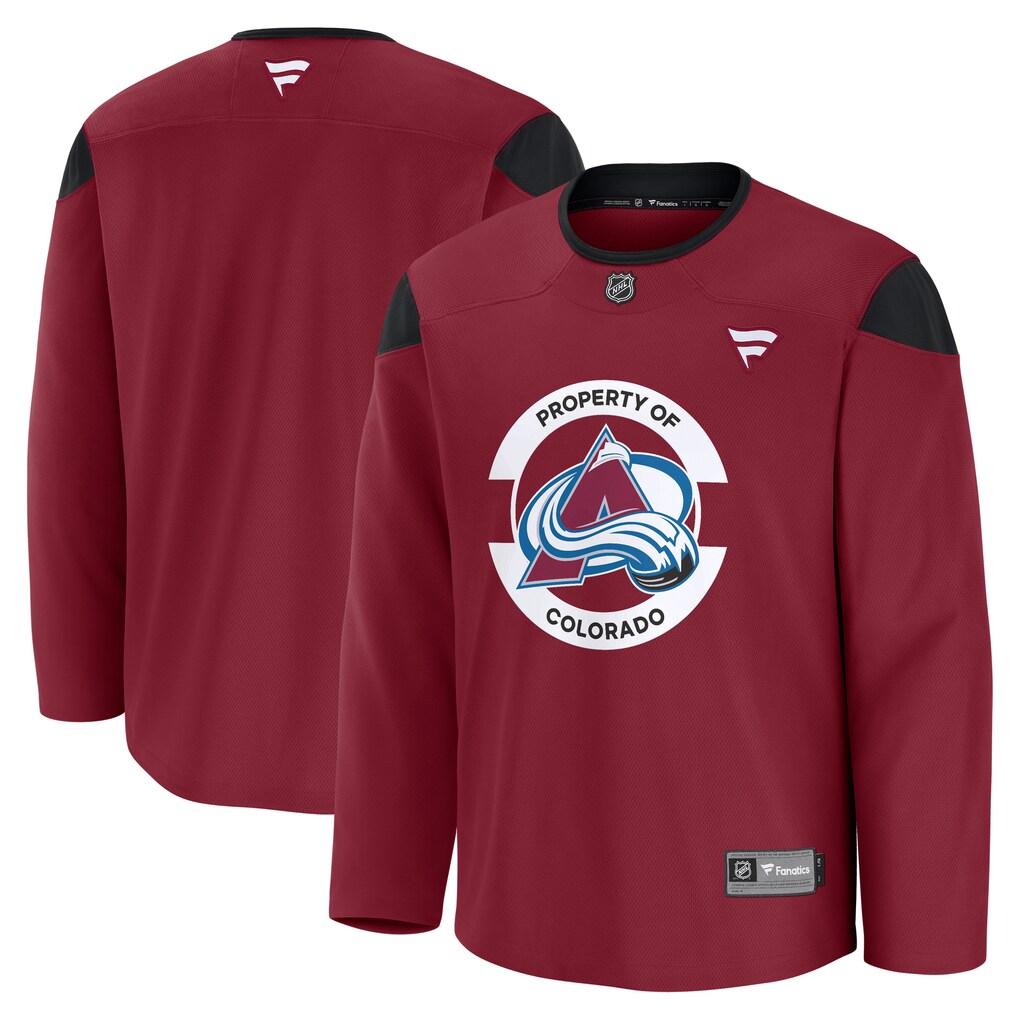 Men's Colorado Avalanche Fanatics Burgundy Practice Jersey - SUjersey01