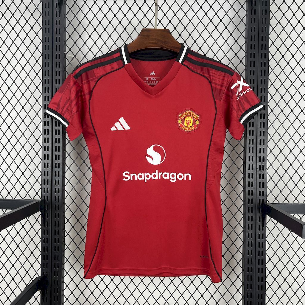 Manchester United Home Women's Football Jersey Shirt 2025/26 - Ujersey NHL