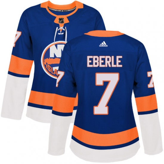 Women's Adidas New York Islanders #7 Jordan Eberle Authentic Royal Blue Home NHL Jersey - Ujersey