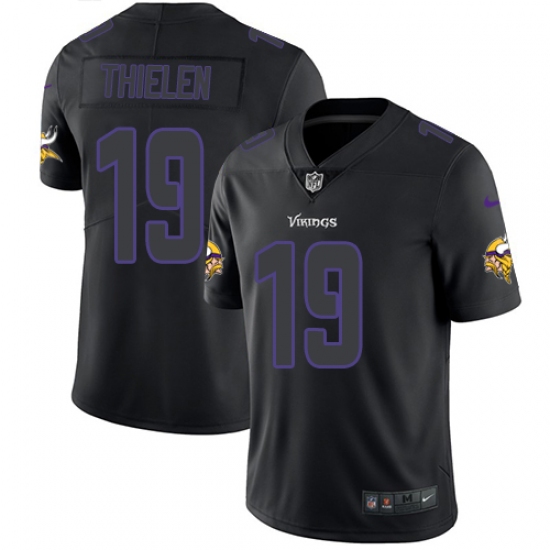 Men's Nike Minnesota Vikings #19 Adam Thielen Limited Black Rush Impact NFL Jersey - Ujersey