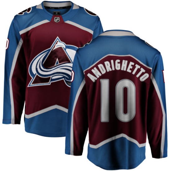 Men's Colorado Avalanche #10 Sven Andrighetto Fanatics Branded Maroon Home Breakaway NHL Jersey - Ujersey
