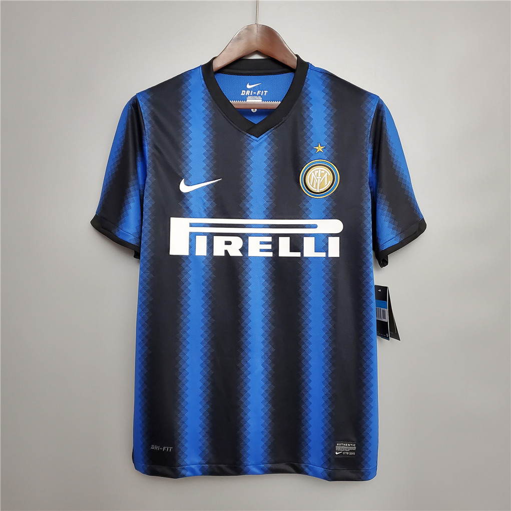 Inter Milan Jersey Custom Home Retro Soccer Jersey 2010/11 - ujerseystore