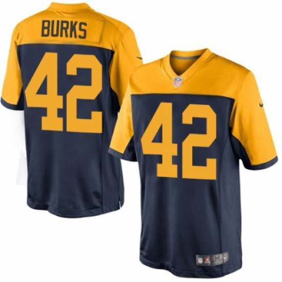 Youth Nike Green Bay Packers #42 Oren Burks Navy Blue Alternate Vapor Untouchable Elite Player NFL Jersey - Ujersey