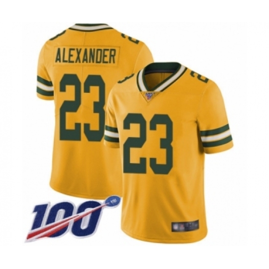 Youth Green Bay Packers #23 Jaire Alexander Limited Gold Rush Vapor Untouchable 100th Season Football Jersey - Ujersey