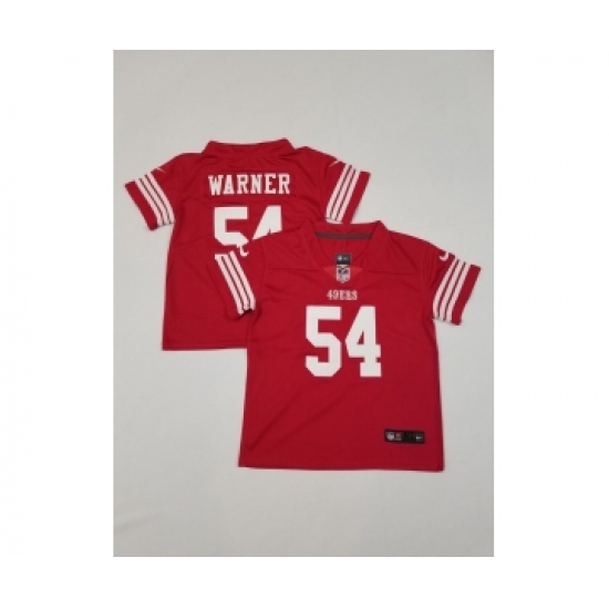 Toddler San Francisco 49ers #54 Fred Warner Limited Red Vapor Stitched Jersey - Ujersey