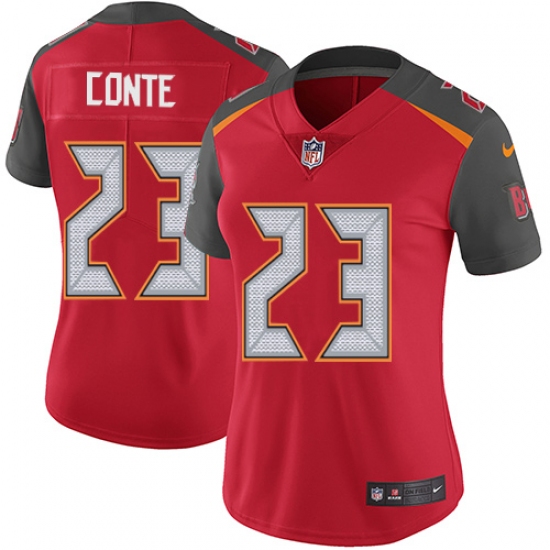 Women's Nike Tampa Bay Buccaneers #23 Chris Conte Elite Red Team Color NFL Jersey