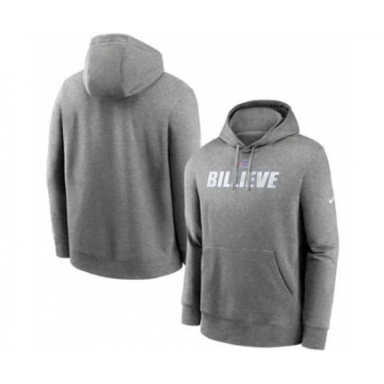 Men's Buffalo Bills Heathered Charcoal Fan Gear Local Club Pullover Hoodie - Ujersey