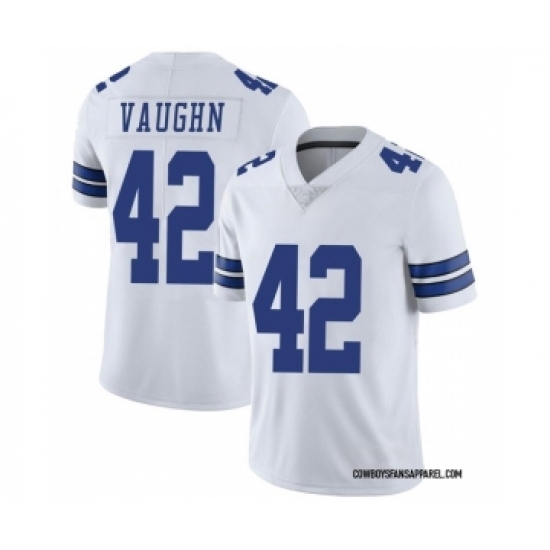 Men's Dallas Cowboys #42 Deuce Vaughn White Vapor Limited Stitched Jersey - Ujersey