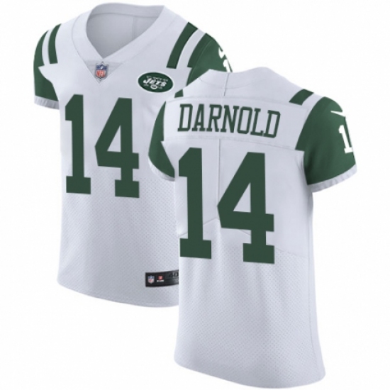 Men's Nike New York Jets #14 Sam Darnold White Vapor Untouchable Elite Player NFL Jersey - Ujersey