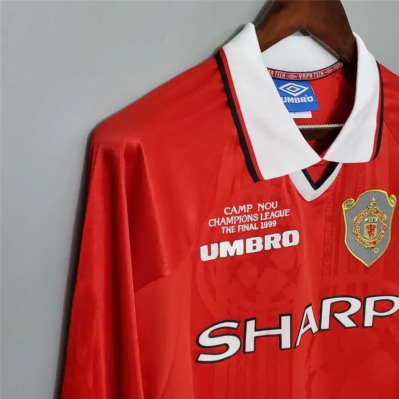 Manchester United Retro Home Long Sleeve Football Jersey Shirt 1999/00 - U-jersey