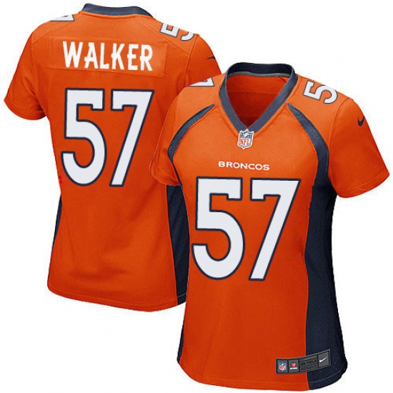 Women's Nike Denver Broncos #57 Demarcus Walker Game Orange Team Color NFL Jersey - Ujersey